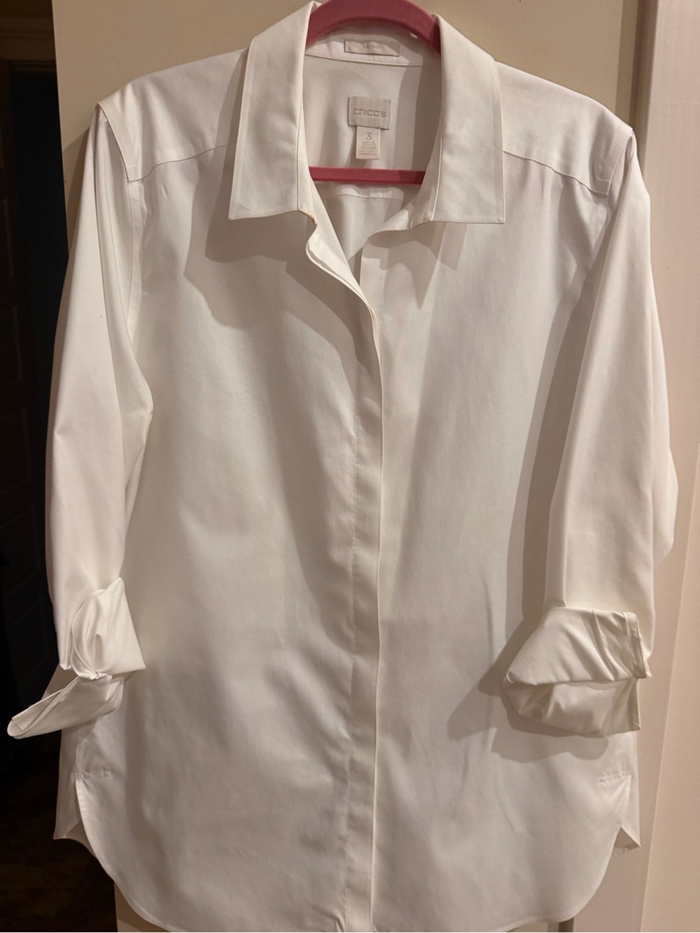 Chico's Crisp White womens Dress Shirt